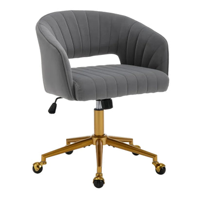Velvet Home Office Chair- Grey - Mekamart Australia