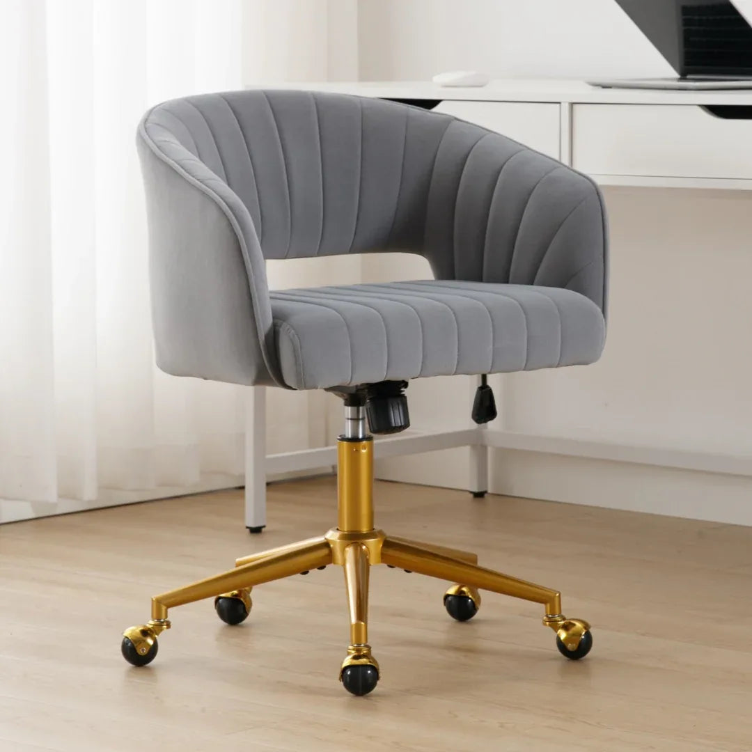 Velvet Home Office Chair- Grey - Mekamart Australia