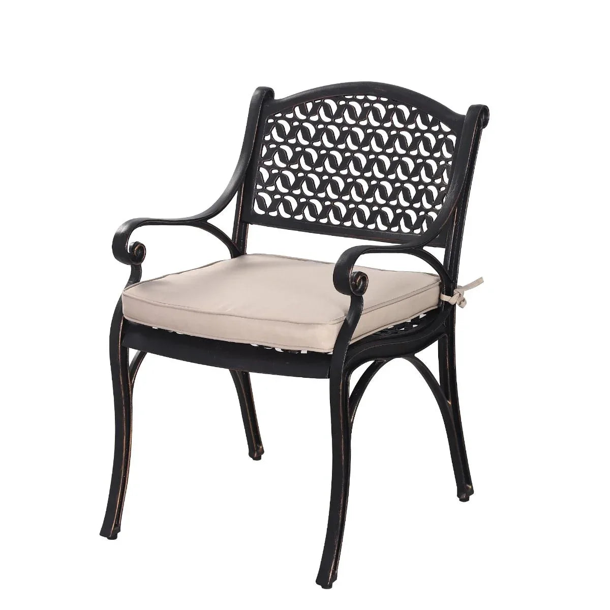Cherise Cast Aluminium Chairs with Cushions (1 pair) - Mekamart Australia