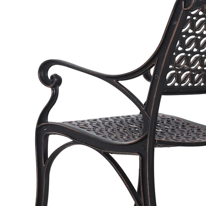 Cherise Cast Aluminium Chairs with Cushions (1 pair) - Mekamart Australia