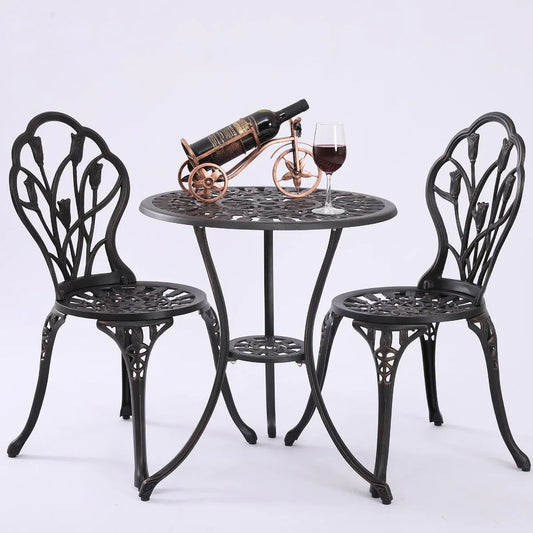2 Seater Dominique Cast Aluminium Bistro Set