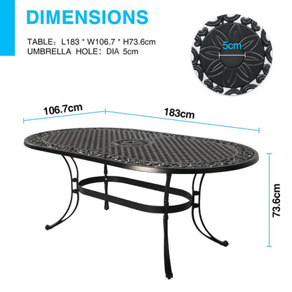 Fiji oval dining table - Mekamart Australia