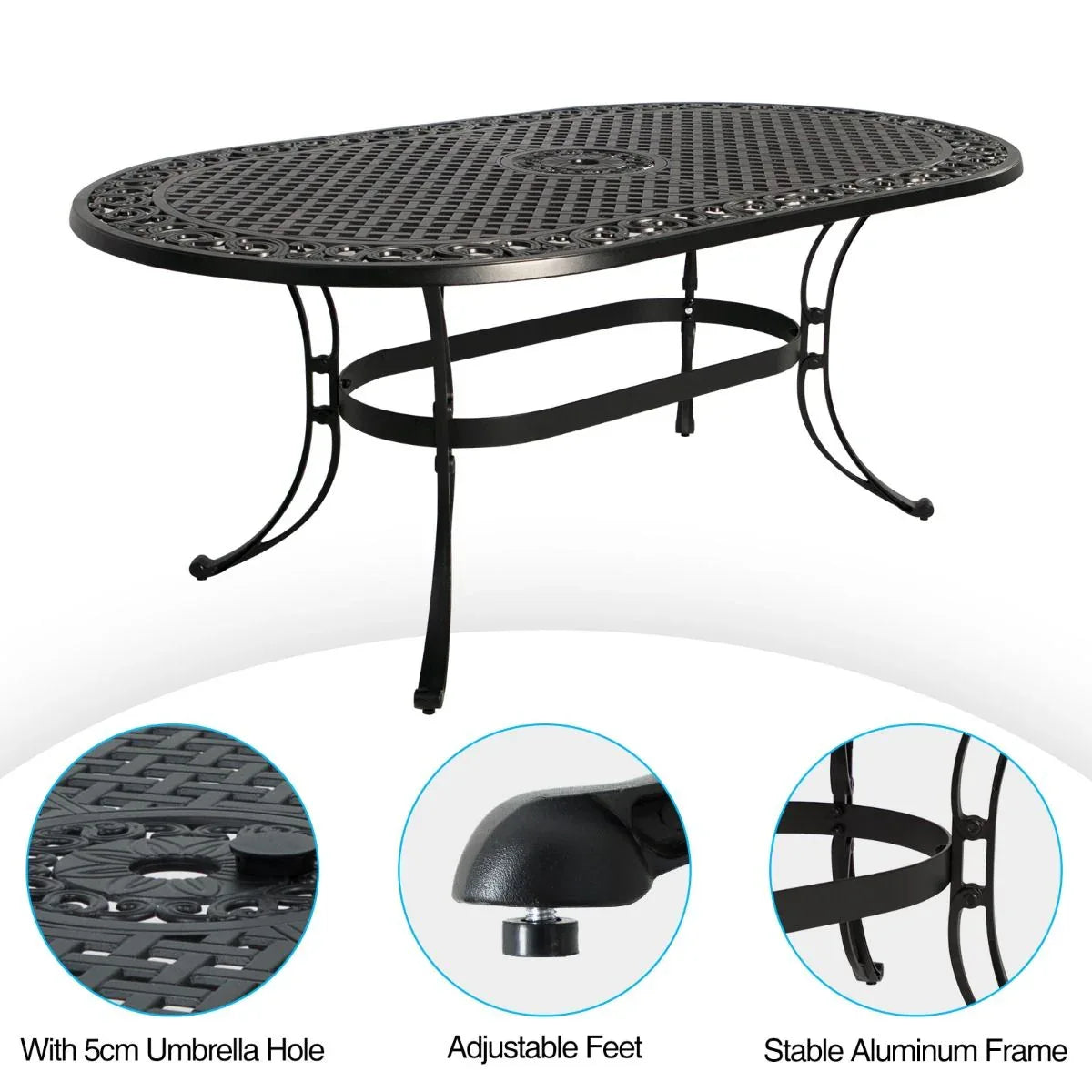 Fiji oval dining table - Mekamart Australia