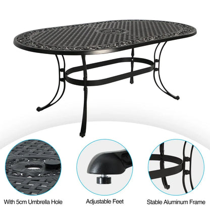 Fiji oval dining table - Mekamart Australia