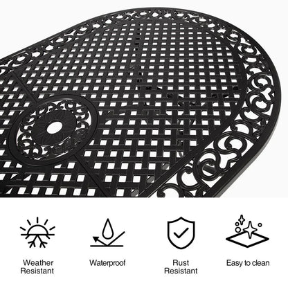 Fiji oval dining table - Mekamart Australia