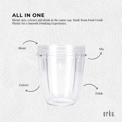 For Nutribullet Small Short Little 18 Oz Cup - For 600W + 900W Model Replacement - Mekamart Australia