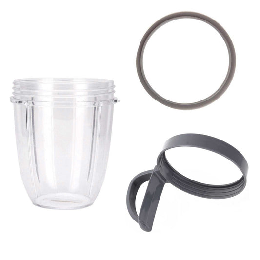 For Nutribullet Short Cup + Handheld Lip Ring + Grey Seal 900 and 600 Models