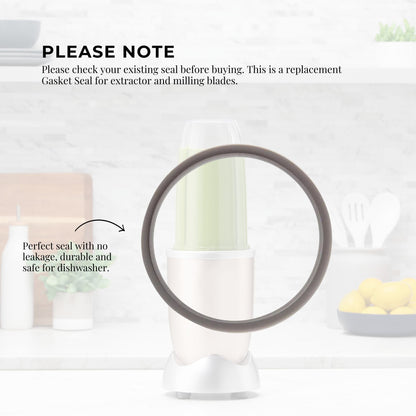 For Nutribullet Short Cup + Handheld Lip Ring + Grey Seal 900 and 600 Models