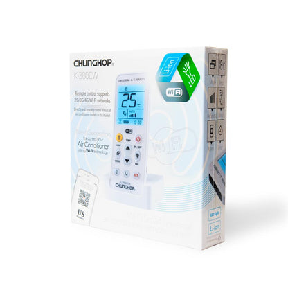 Chunghop K380EW Smart WiFi Air Conditioner Remote Compatible with HICON and More
