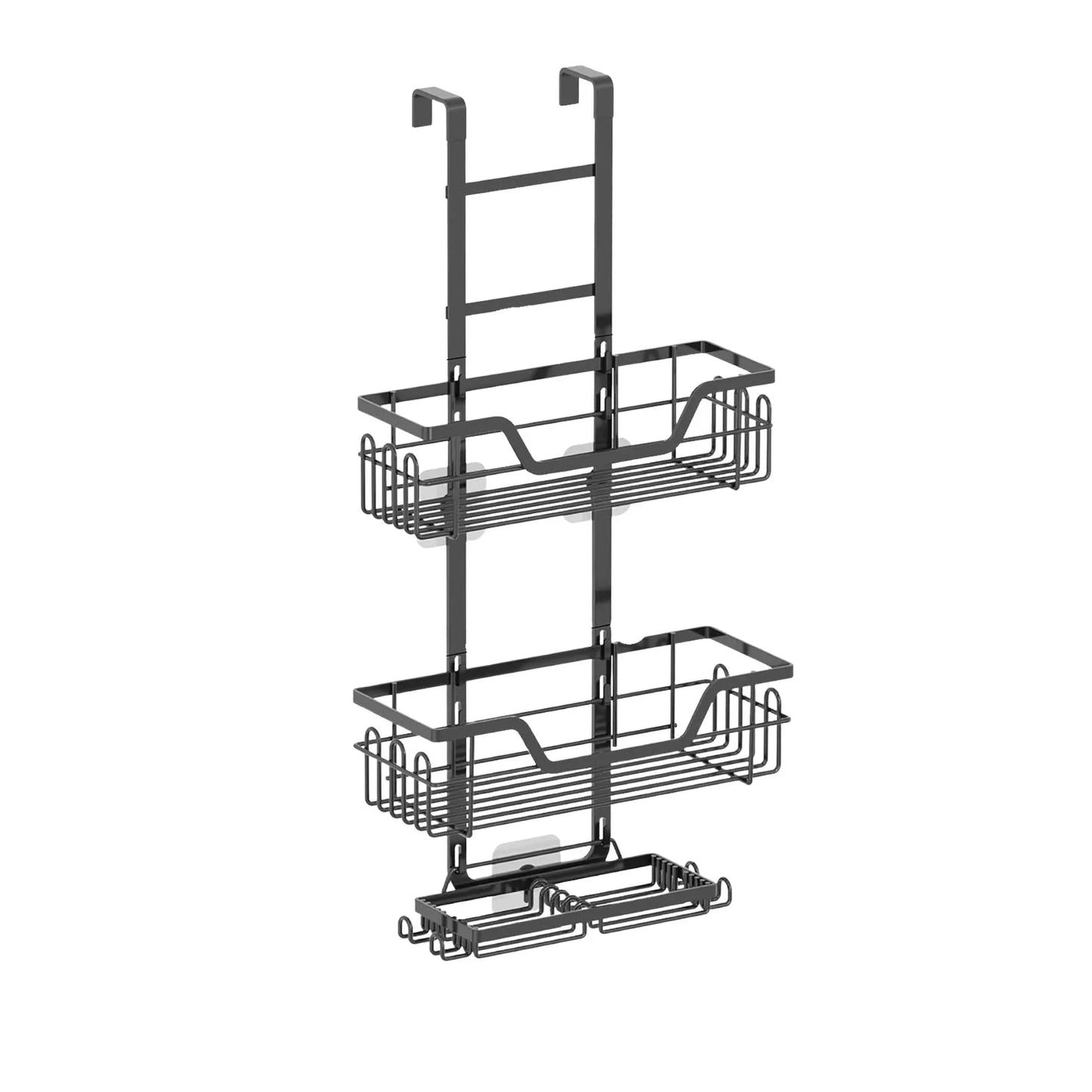 Kitchee 3 Tier Shower Caddy Over Door Bathroom Hanging Shelf Storage Rack Black - Mekamart Australia