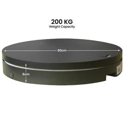 Christabelle 80cm 200kg Commercial Electric Display Turntable Power Outlet Black