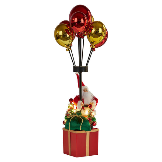 Christabelle 60cm LED Christmas Santa Claus with Balloons & Lights Ornament Decoration