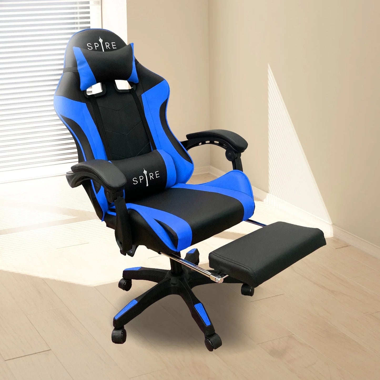 Intex Spire Zinc Blue And Black Adjustable Gaming/office Chair - Mekamart Australia