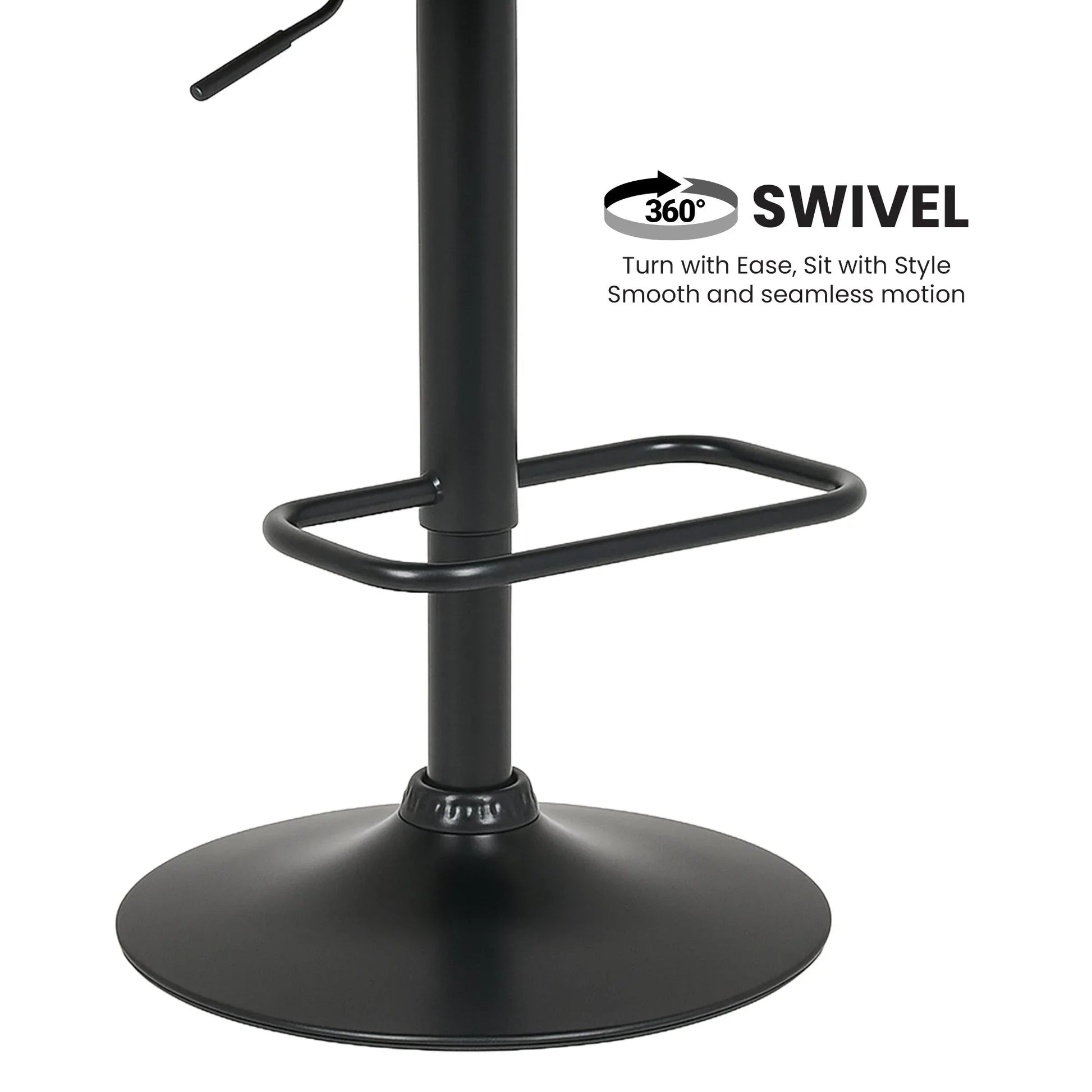 Sarantino Set Of 2 Bentwood Walnut Barstool Adjustable Height Swivel Footrest - Mekamart Australia