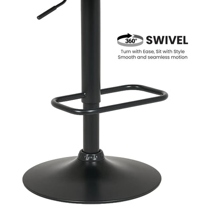 Sarantino Set Of 2 Bentwood Walnut Barstool Adjustable Height Swivel Footrest - Mekamart Australia