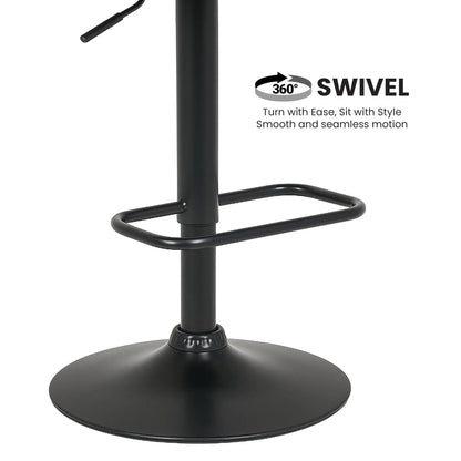 Sarantino Bentwood Walnut Barstool Leather Seat And Metal Base - Mekamart Australia