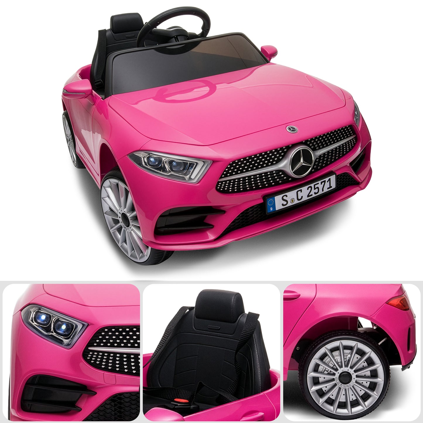 Kahuna Mercedes Benz CLS 350 Kids Electric Ride On Car with Remote Control - Pink