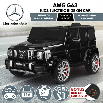 Kahuna Mercedes Benz AMG Licensed G63 Kids Electric Ride On Car Remote Control Dual 25W Motors Music Player LED Lights