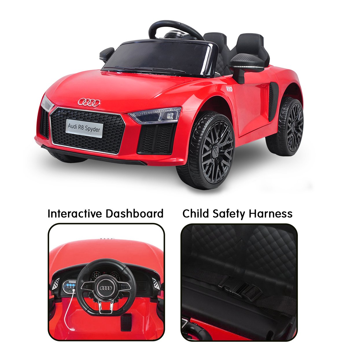 Kahuna Kahuna R8 Spyder Audi Licensed Kids Electric Ride On Car Remote Control - Red