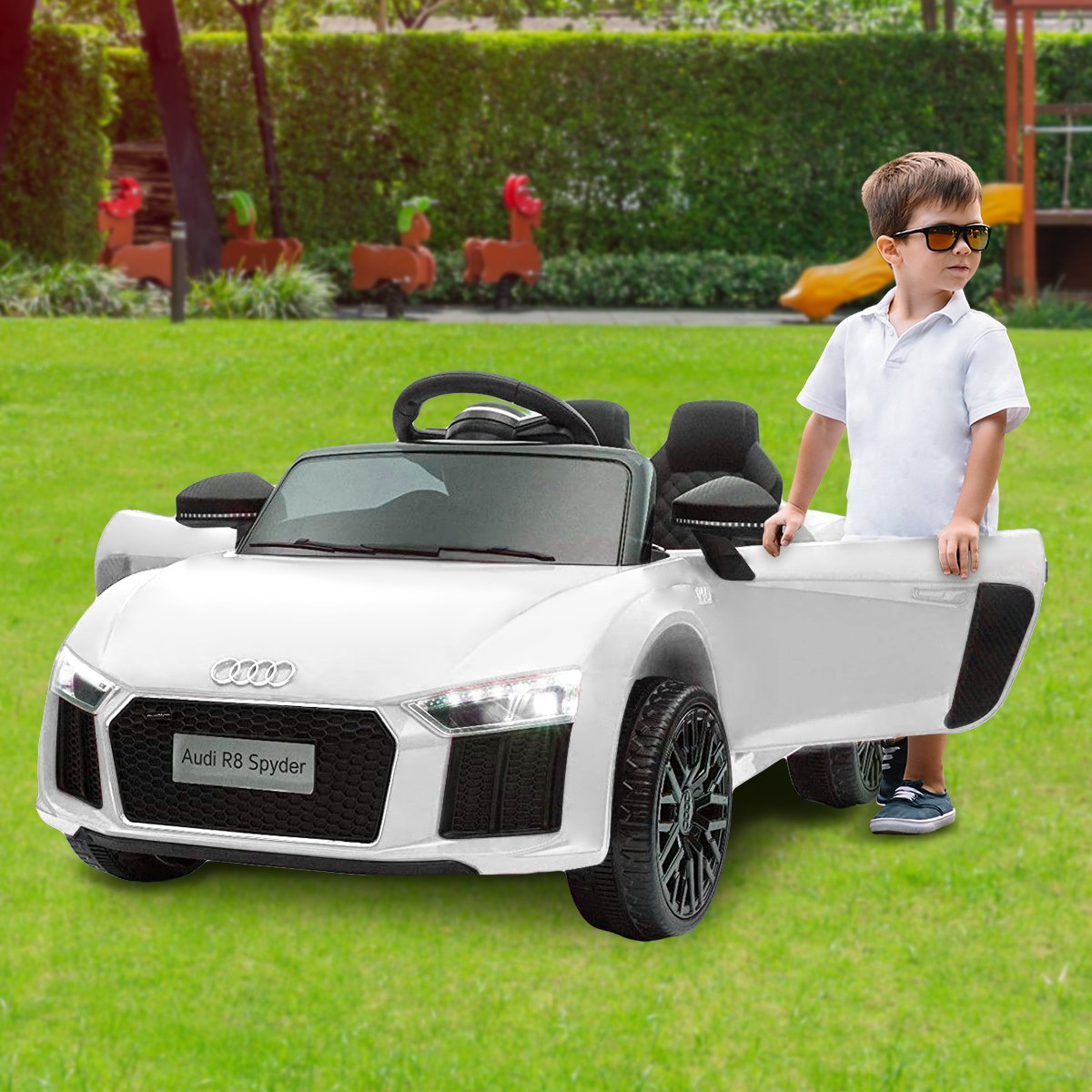 Kahuna Kahuna R8 Spyder Audi Licensed Kids Electric Ride On Car Remote Control - White