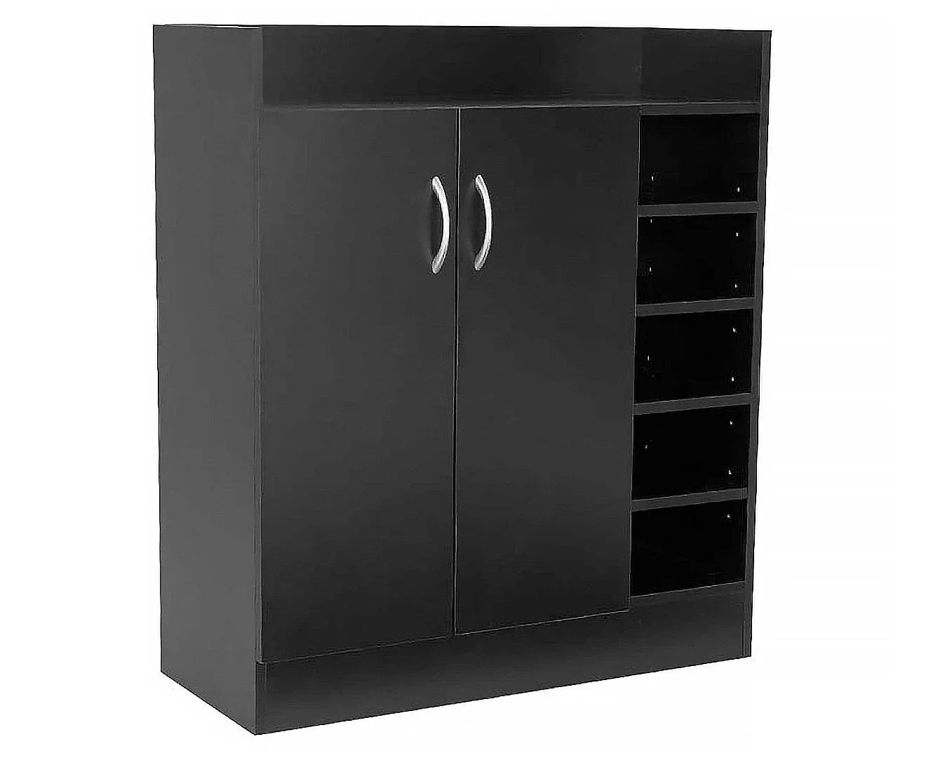 Sarantino 21 Pairs Shoe Cabinet Rack Storage Organiser 80 x 30 x 90cm in Black - Mekamart Australia