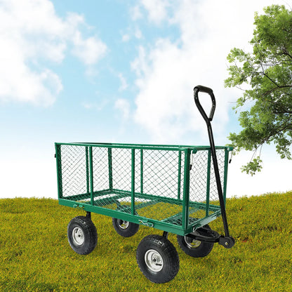 Wallaroo Steel Mesh Garden Trolley Cart - Green - Mekamart Australia