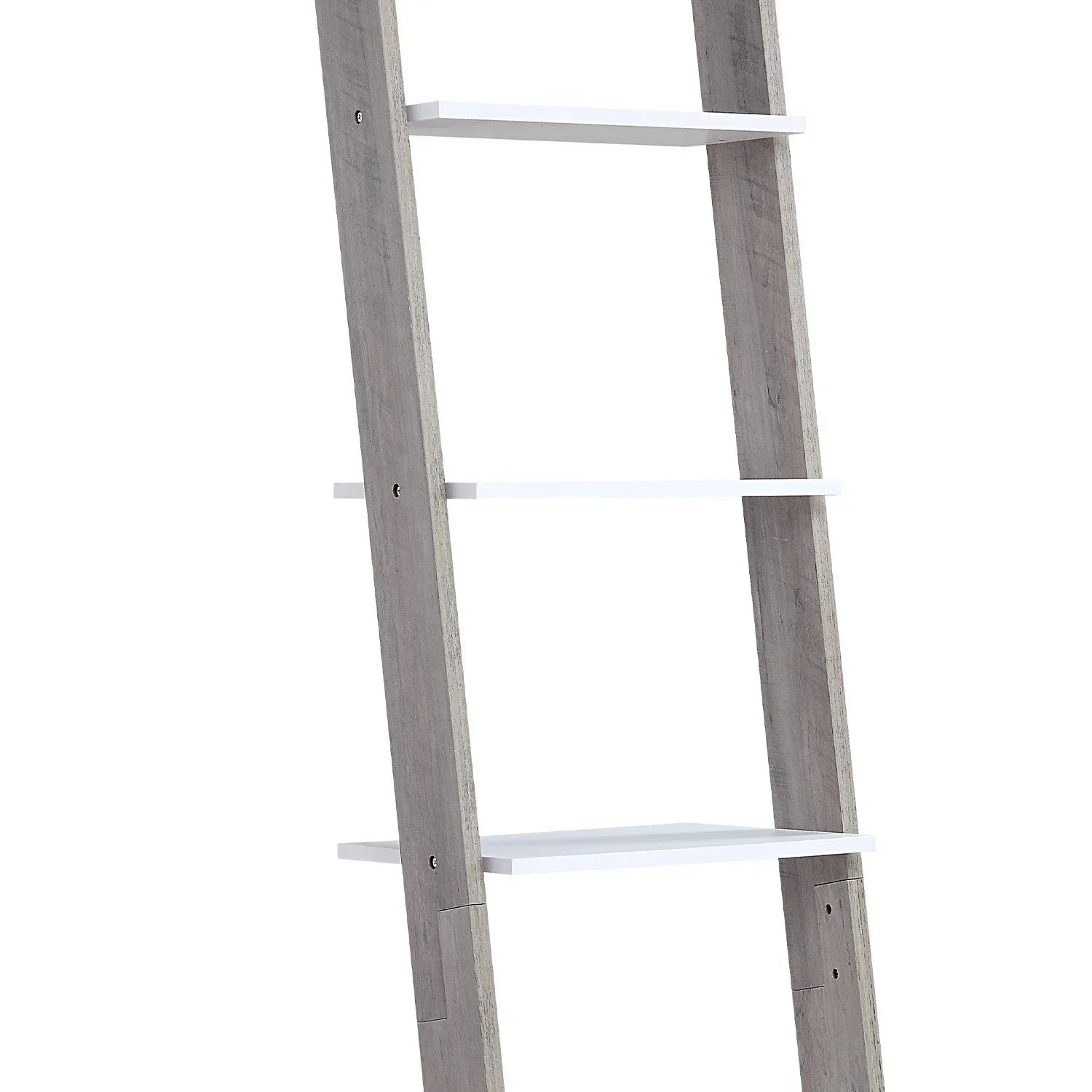Sarantino Mira 5-tier Ladder Shelf In White And Grey Oak - Mekamart Australia