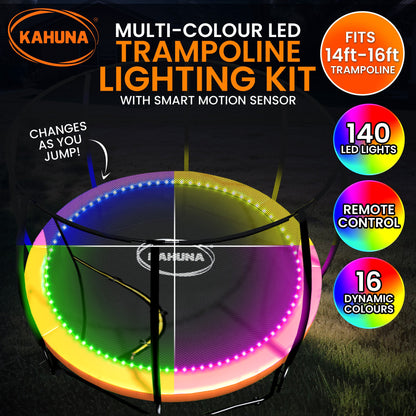 Kahuna LED Kit Suits 14ft-16ft Trampolines Multi-Colour Smart Motion Sensor Lighting with 16 colours