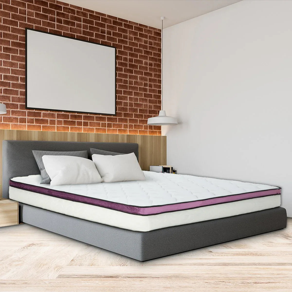 Laura Hill King Mattress Visco Cool Gel Infused Memory Foam Euro Top Pocket Spring 30cm - Mekamart Australia