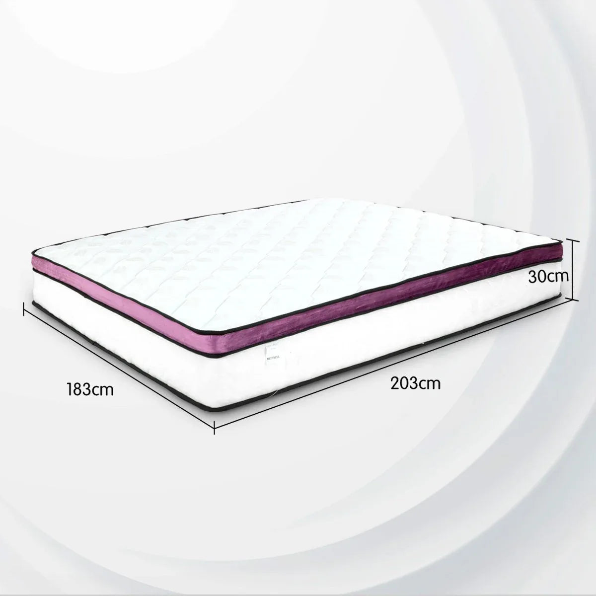 Laura Hill King Mattress Visco Cool Gel Infused Memory Foam Euro Top Pocket Spring 30cm - Mekamart Australia