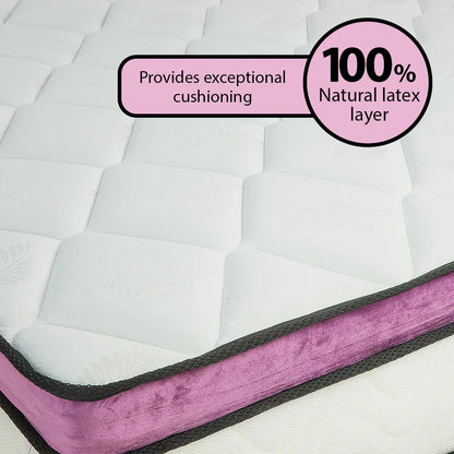 Laura Hill King Mattress Visco Cool Gel Infused Memory Foam Euro Top Pocket Spring 30cm - Mekamart Australia
