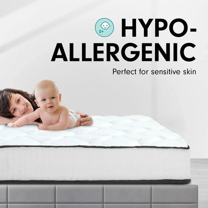 Laura Hill King Mattress Visco Cool Gel Infused Memory Foam Euro Top Pocket Spring 30cm - Mekamart Australia