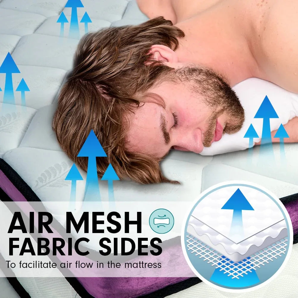 Laura Hill King Mattress Visco Cool Gel Infused Memory Foam Euro Top Pocket Spring 30cm - Mekamart Australia