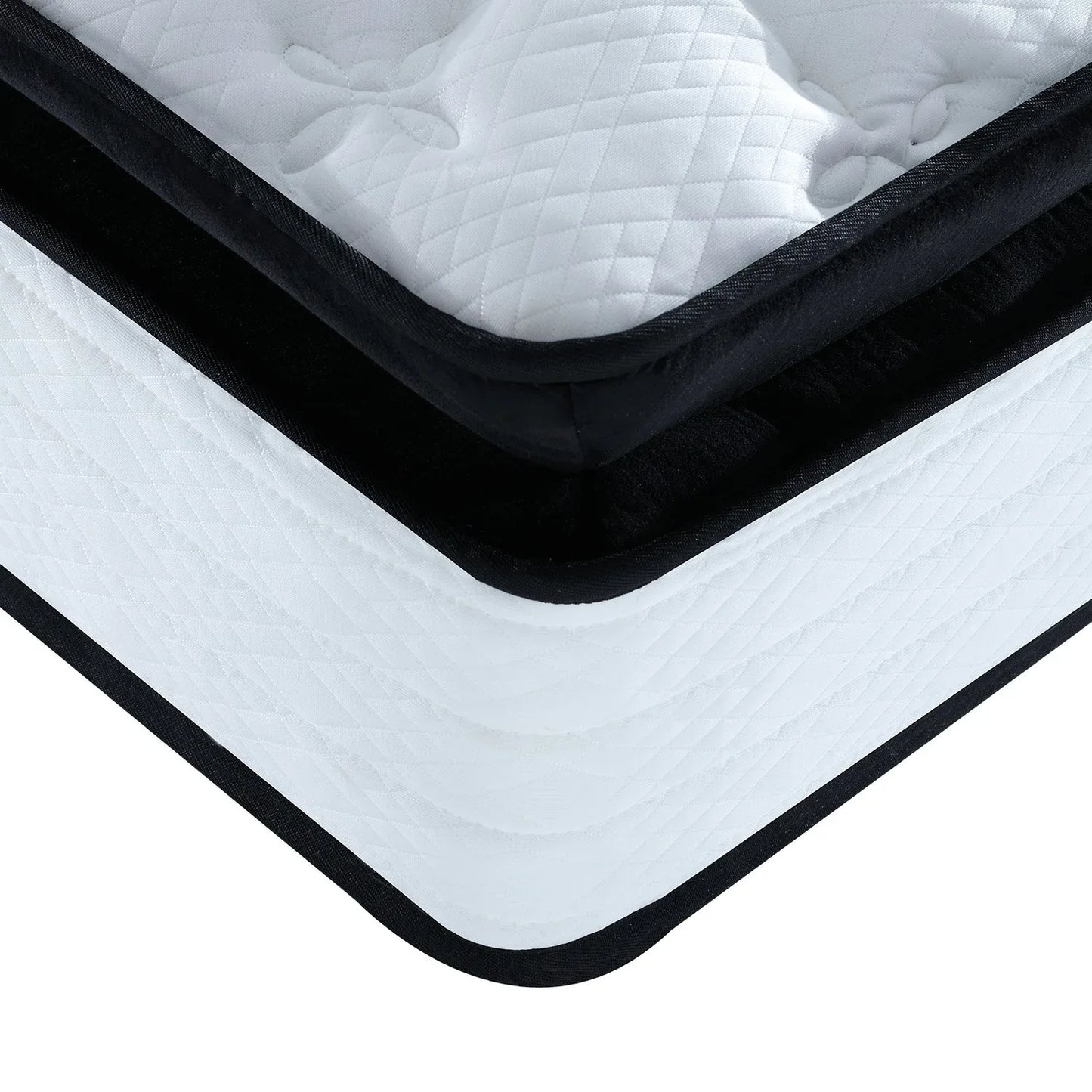 Laura Hill King Mattress Bed Size Euro Top 5 Zone Spring Foam 32cm Bedding Pocket - Mekamart Australia