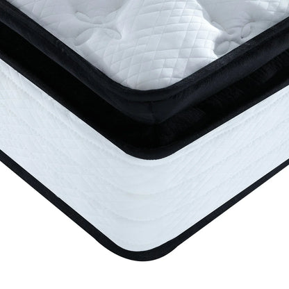 Laura Hill King Mattress Bed Size Euro Top 5 Zone Spring Foam 32cm Bedding Pocket - Mekamart Australia