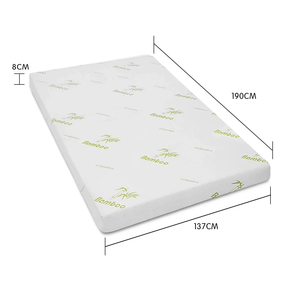 Laura Hill Cool Gel Memory Foam Mattress Topper Bamboo Fabric Cover Double - Mekamart Australia