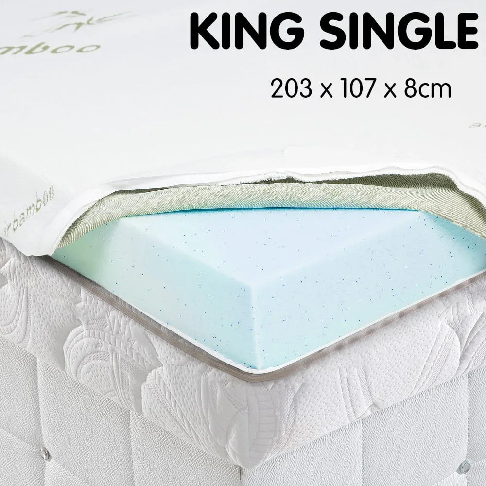 Laura Hill Cool Gel Memory Foam Mattress Topper - King Single - Mekamart Australia