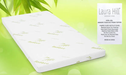 Laura Hill Cool Gel Memory Foam Mattress Topper - King Single - Mekamart Australia