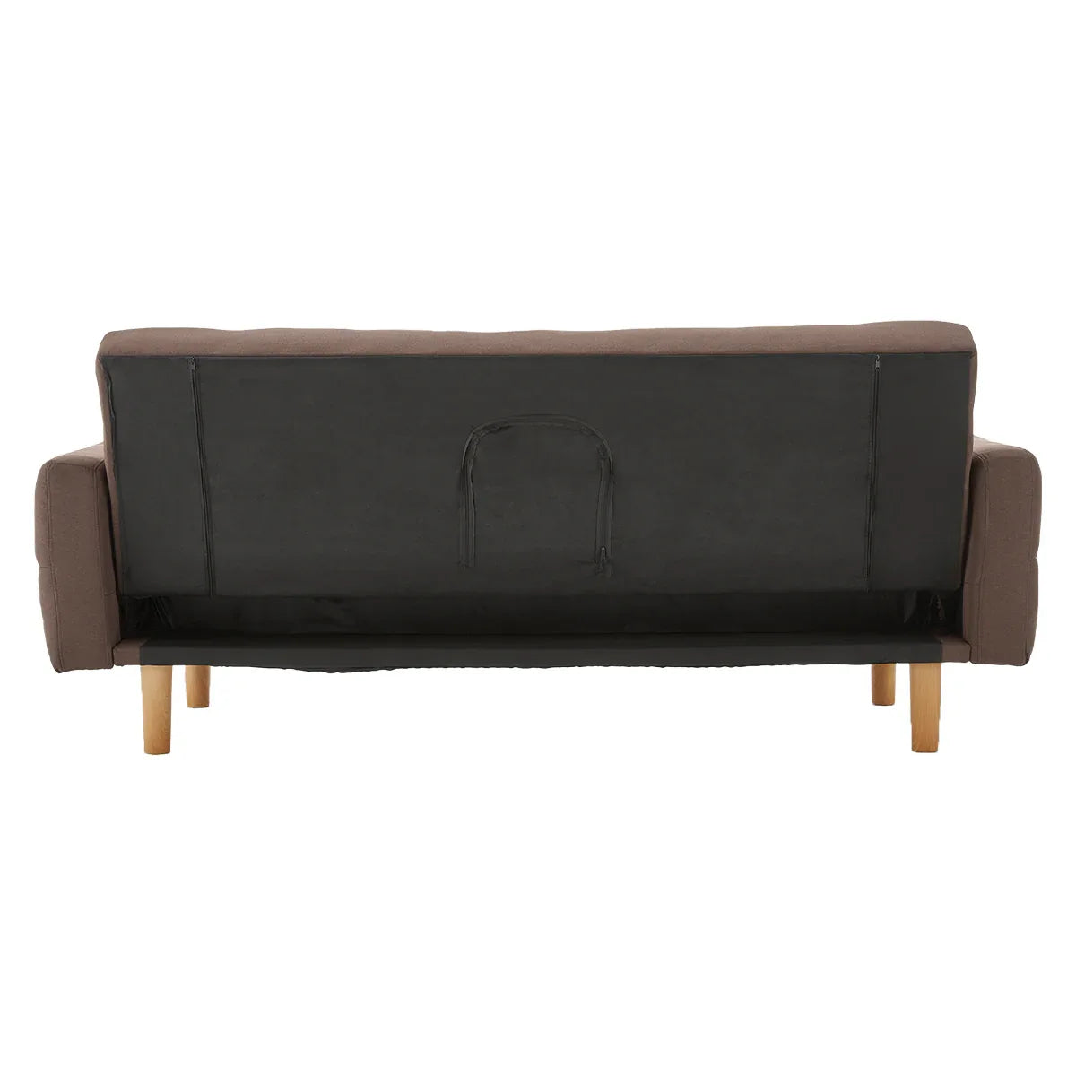 Sarantino 3-Seater Fabric Sofa Bed Futon - Brown - Mekamart Australia