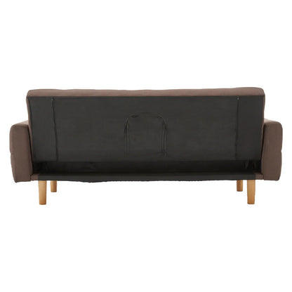 Sarantino 3-Seater Fabric Sofa Bed Futon - Brown - Mekamart Australia