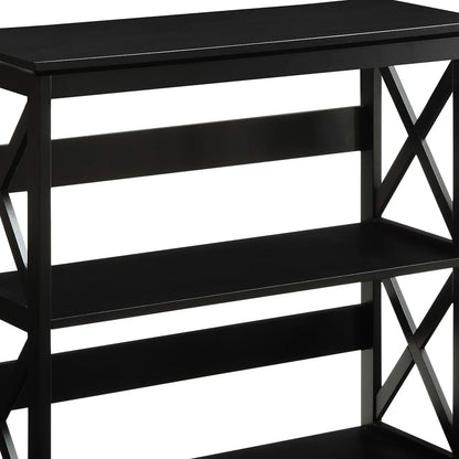 Sarantino Lucas 3-Tier Bookshelf Display Rack in Black - Mekamart Australia