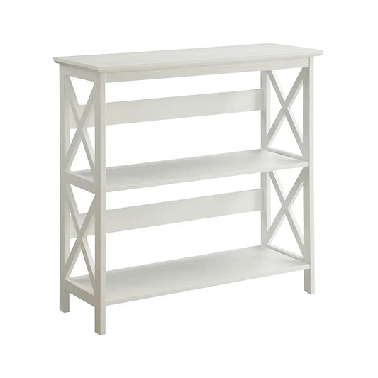 Sarantino Lucas 3-Tier Bookshelf Display Rack in White
