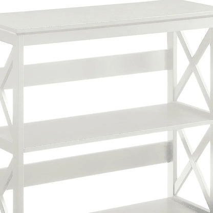 Sarantino Lucas 3-Tier Bookshelf Display Rack in White - Mekamart Australia