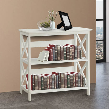 Sarantino Lucas 3-Tier Bookshelf Display Rack in White - Mekamart Australia