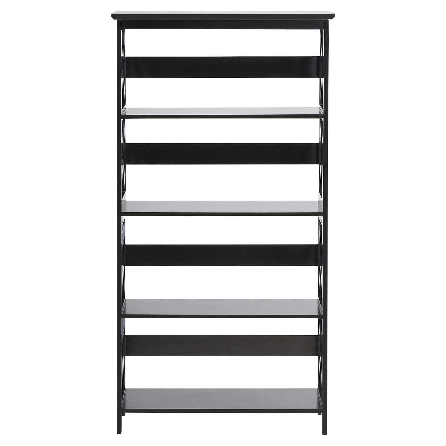 Sarantino Daphne 5-tier Cross Panel Bookshelf - Mekamart Australia