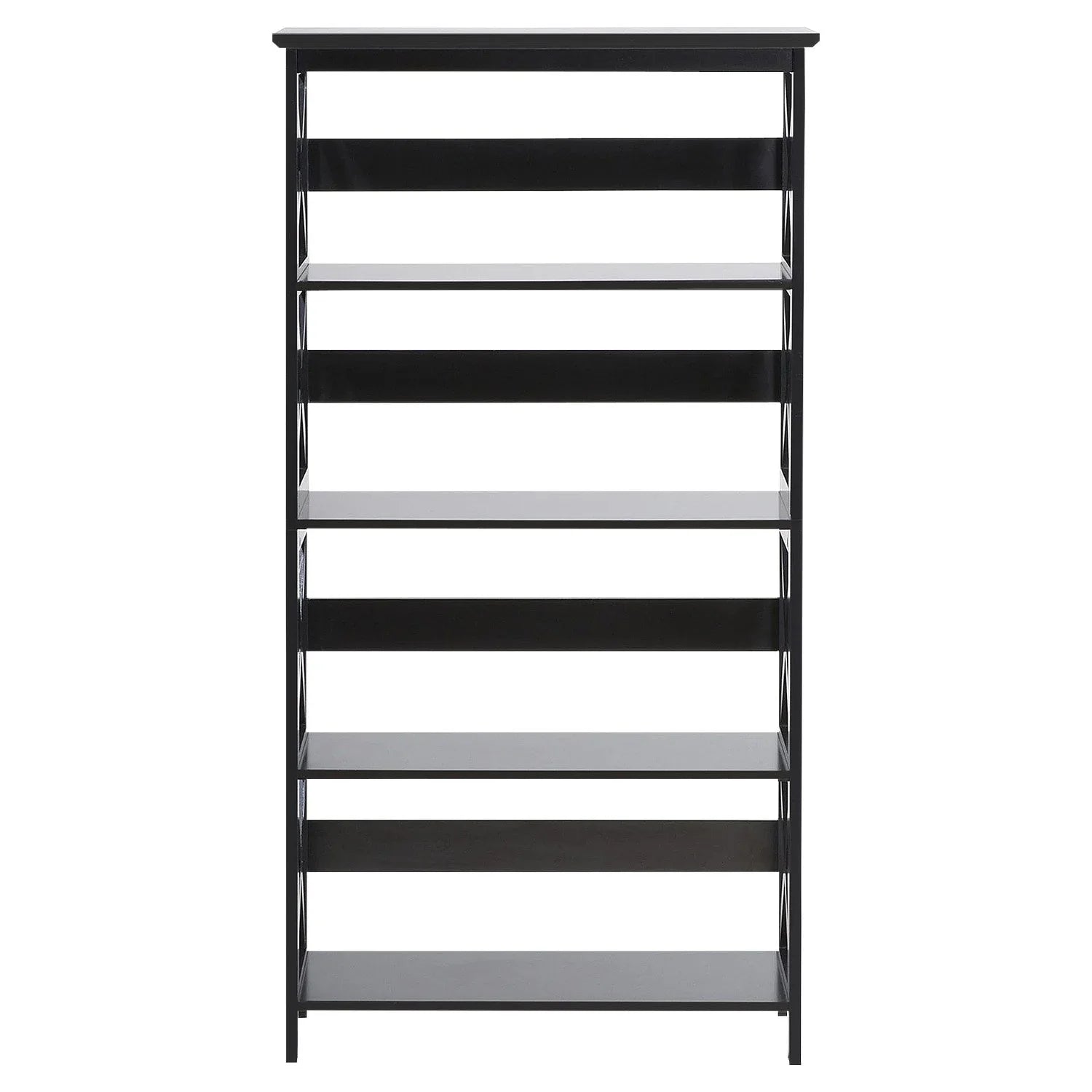 Sarantino Daphne 5-tier Cross Panel Bookshelf - Mekamart Australia