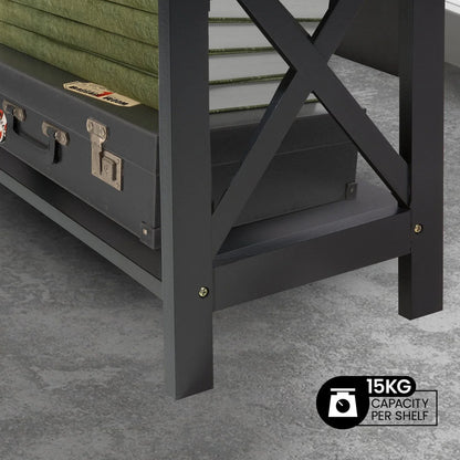 Sarantino Daphne 5-tier Cross Panel Bookshelf - Mekamart Australia