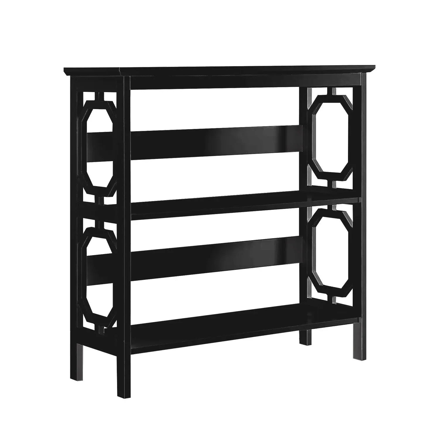 Sarantino Laurel 3-Tier Bookshelf Display Rack in Black - Mekamart Australia