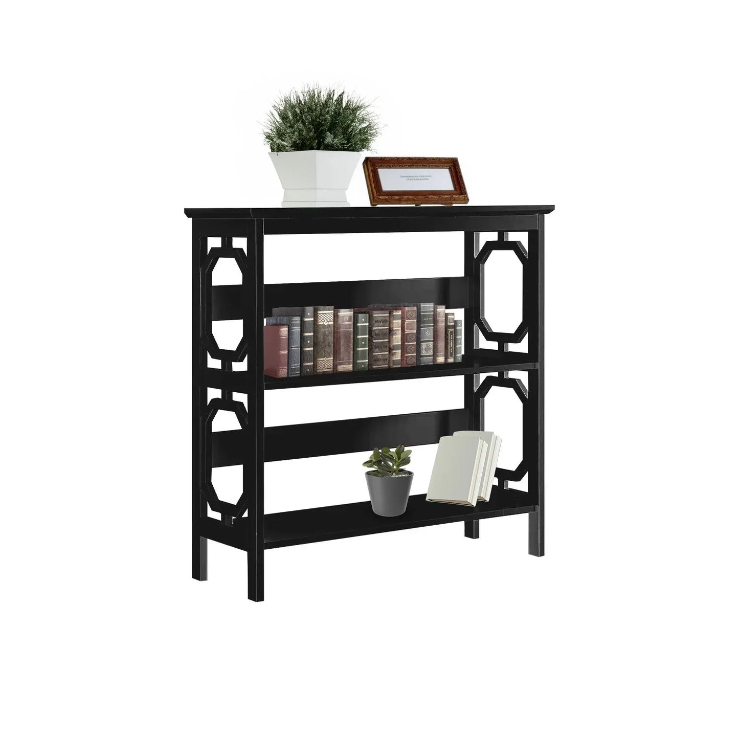 Sarantino Laurel 3-Tier Bookshelf Display Rack in Black - Mekamart Australia