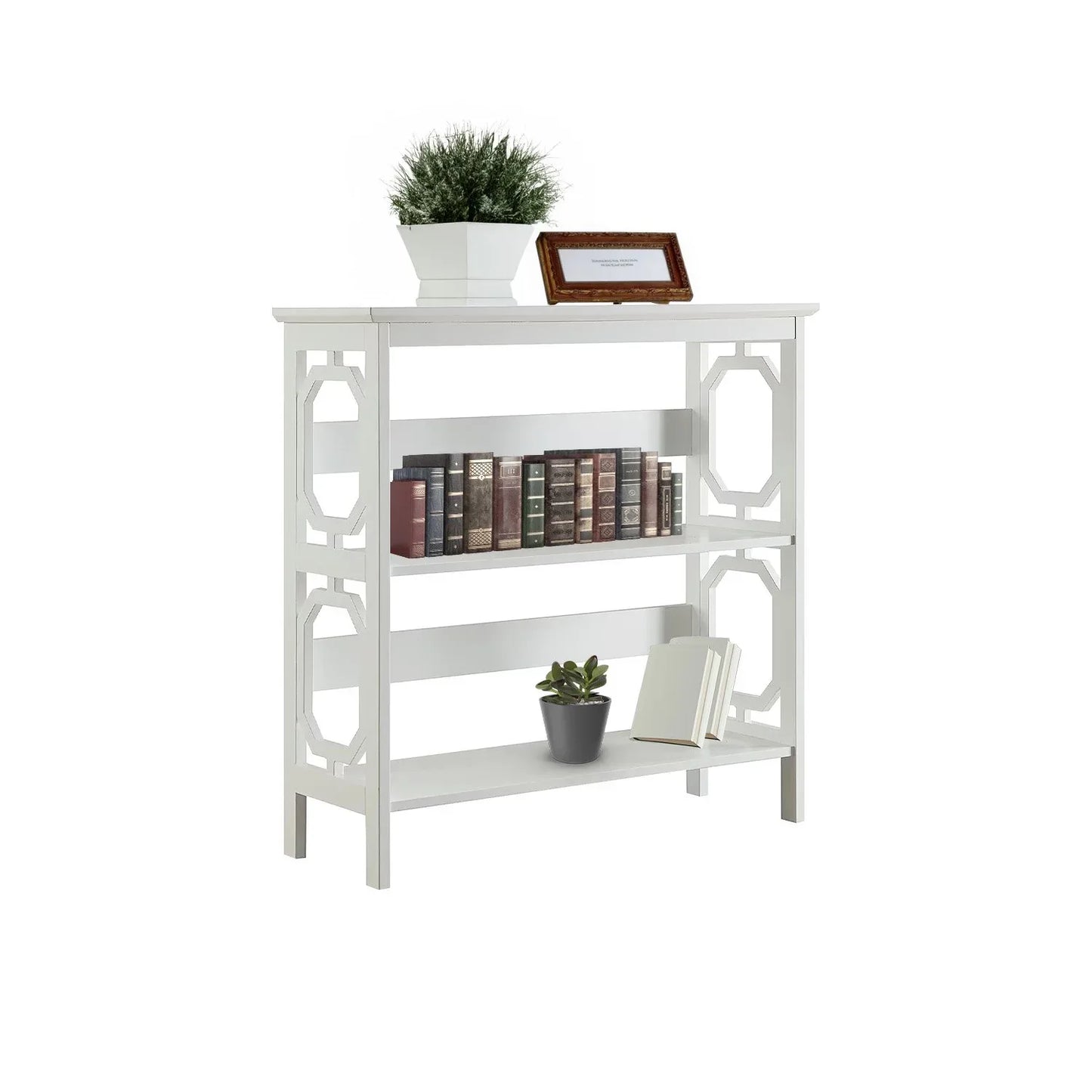 Sarantino Laurel 3-Tier Bookshelf Display Rack in White - Mekamart Australia